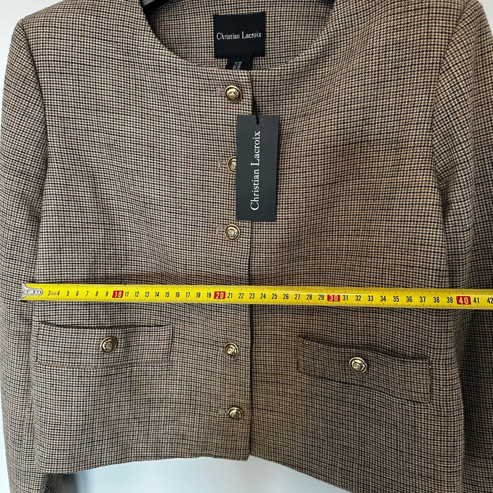 Christian Lacroix Tan Blazer with Gold Buttons - Picture 11 of 13